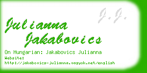 julianna jakabovics business card